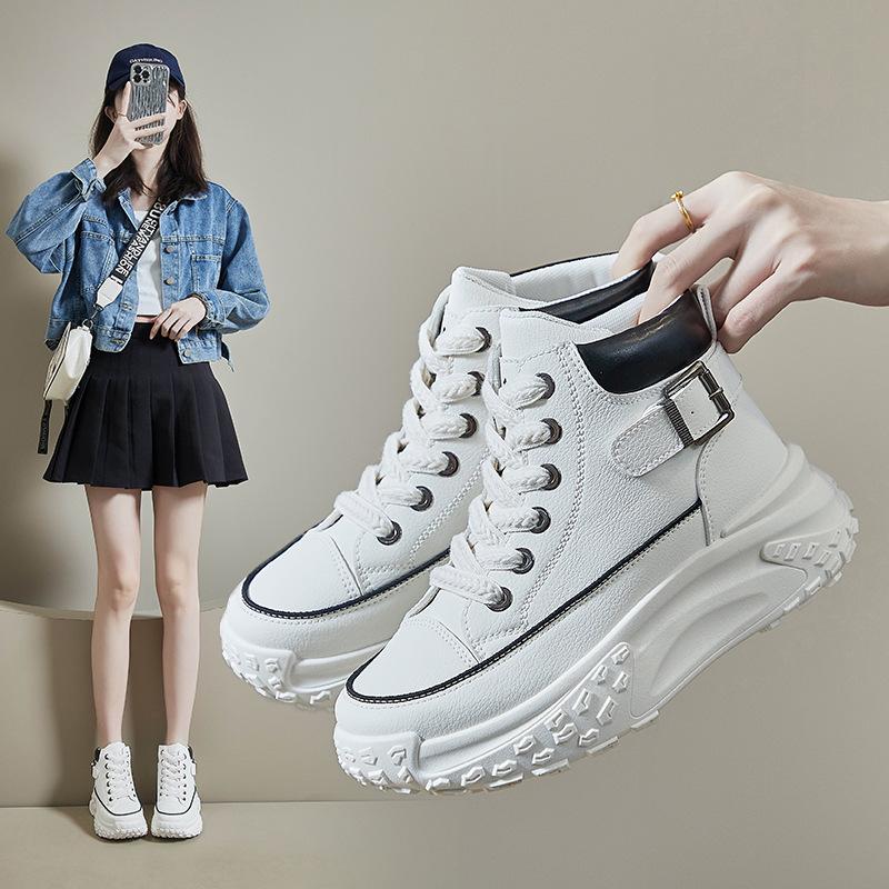 High top thick sole heightening sports sneakers