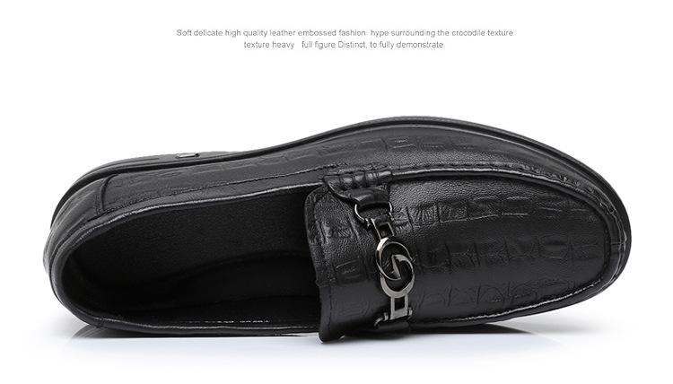 Genuine leather slip-on business casual daily leather shoes