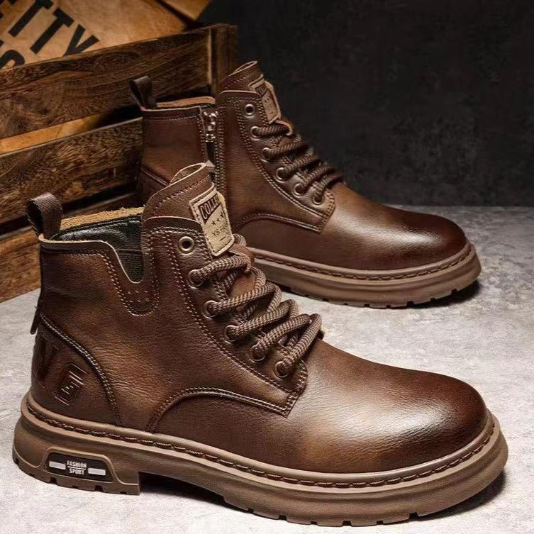 Men's retro fashion genuine leather Martin boots