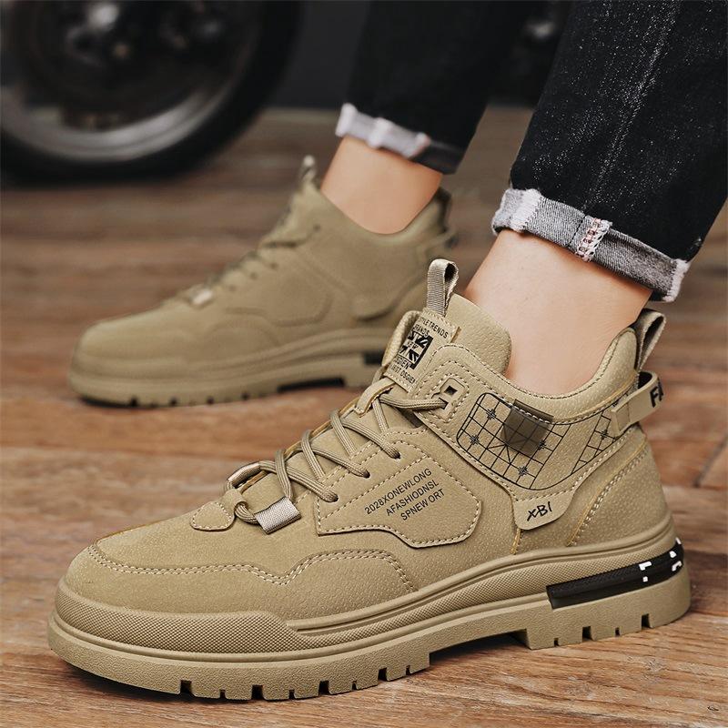 Men's Outdoor Tooling Shoes Suede Warm Casual High-top Shoes