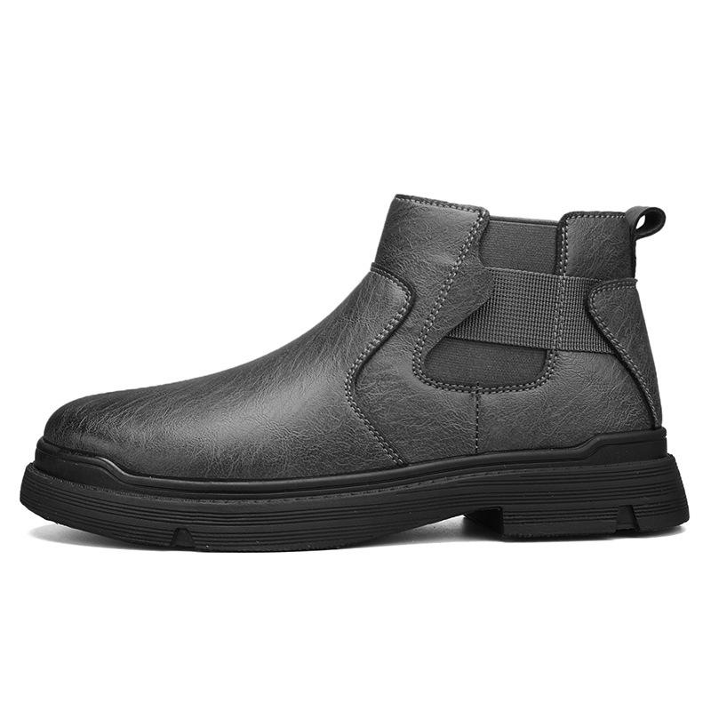 Men's new British style retro high-top leather boots