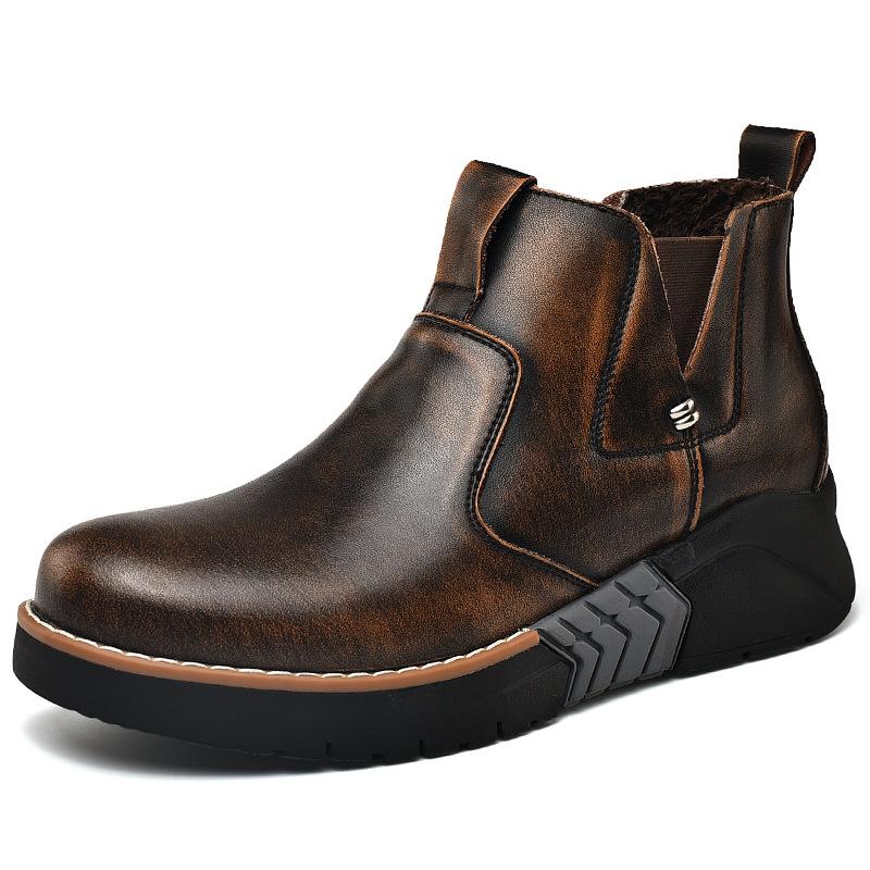 Men's Retro Thick Soled Genuine Leather Boots