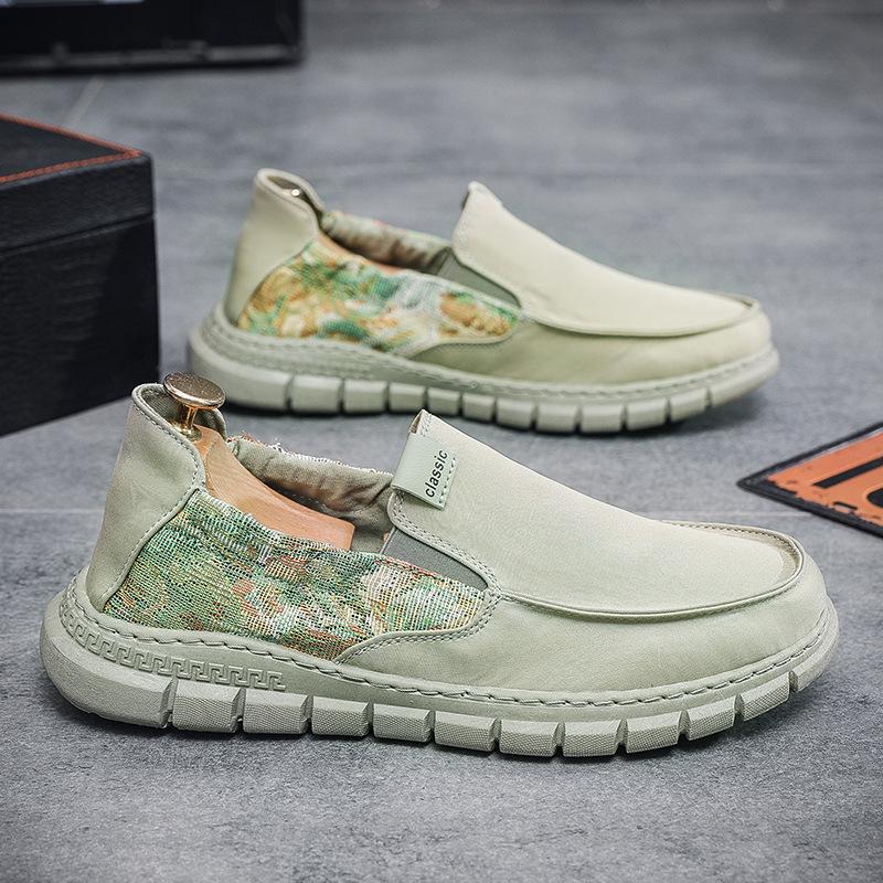 Men's Ice Silk Cloth Shoes Chinese Style Breathable Canvas Shoes