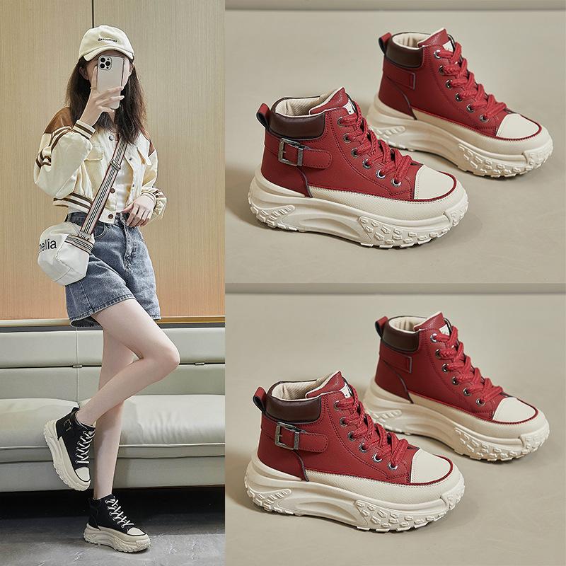High top thick sole heightening sports sneakers