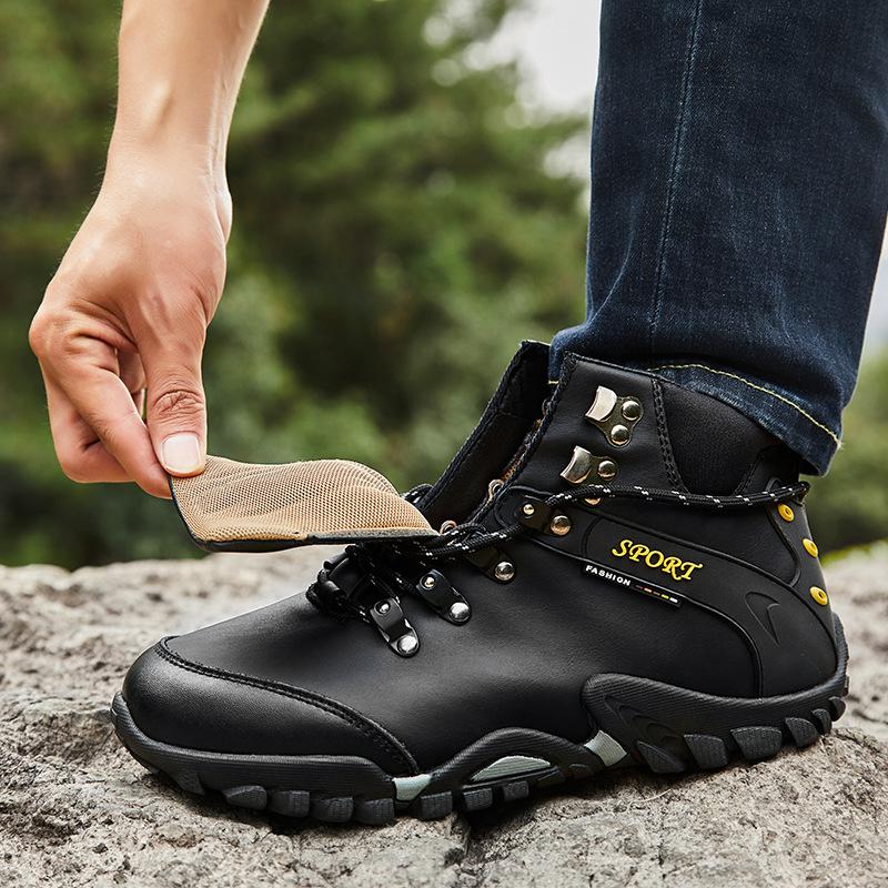 Men's outdoor snow boots warm mountaineering waterproof cotton boots