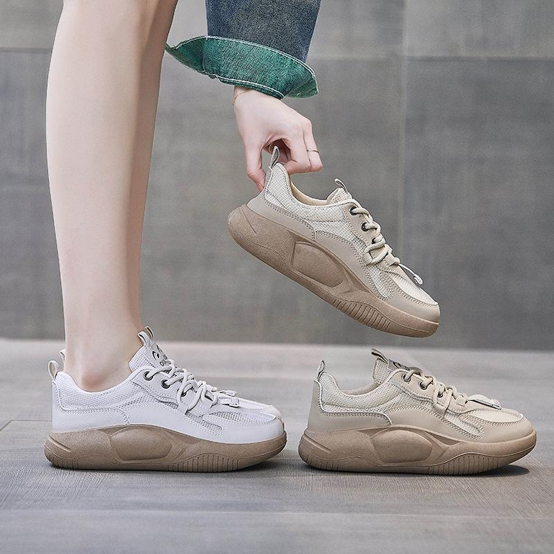 Women's mesh breathable thick-soled platform casual shoes