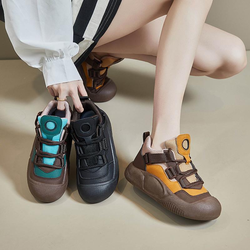 Women's High-top Sports Thick-soled Casual Round-toe Shoes