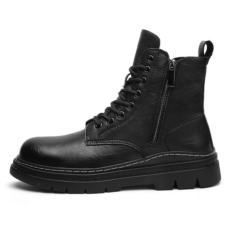 Men's casual Martin boots retro cowhide tooling boots
