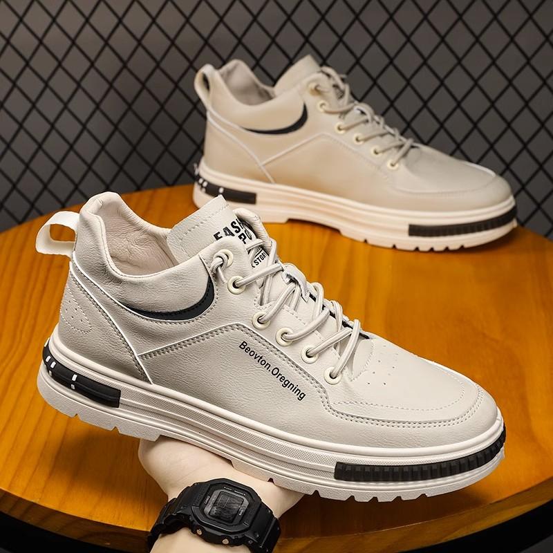 Men's autumn and winter casual leather sneakers