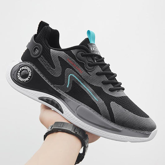 Mesh breathable soft-soled air-cushion shock-absorbing sneakers