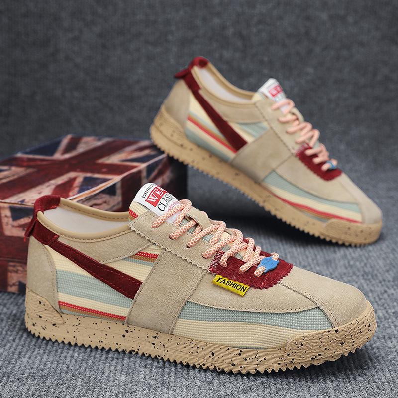 Casual Forrest Gump Shoes Fashionable Fabric Color Stripes
