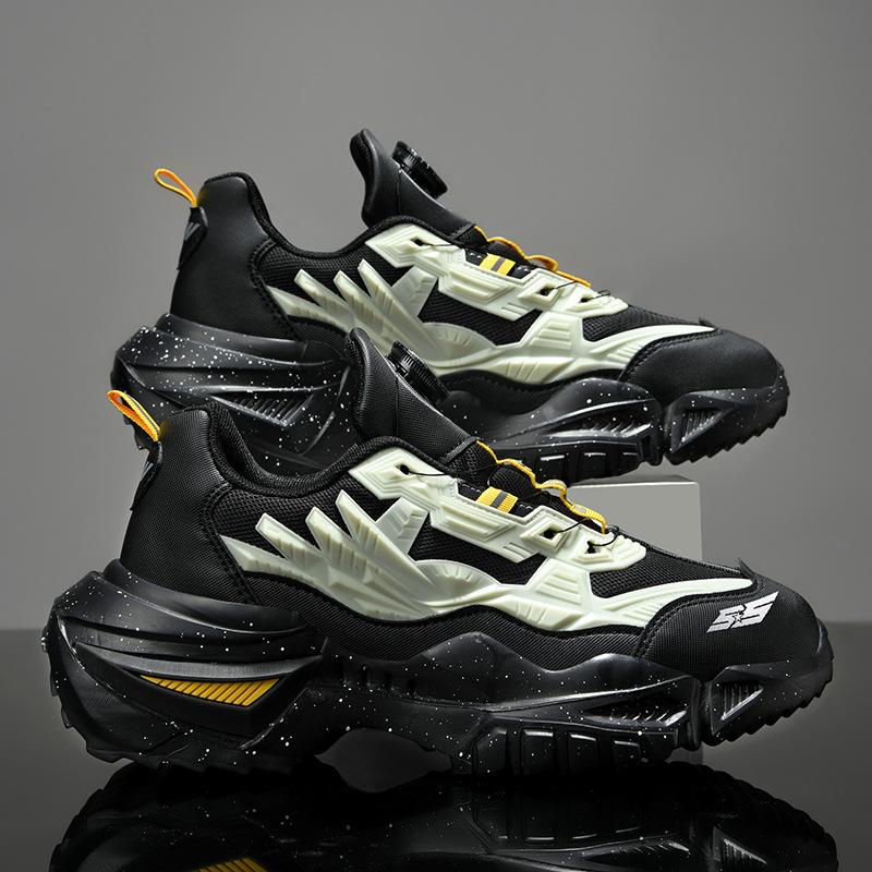 Men's Sneakers Rotating Button Automatic Lacing Mecha Shoes