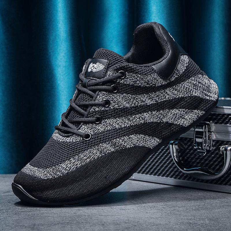 Zebra print flyweave breathable mesh shoes