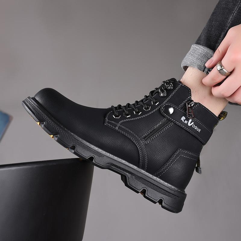 Men's high-top genuine leather non-slip warm Martin boots