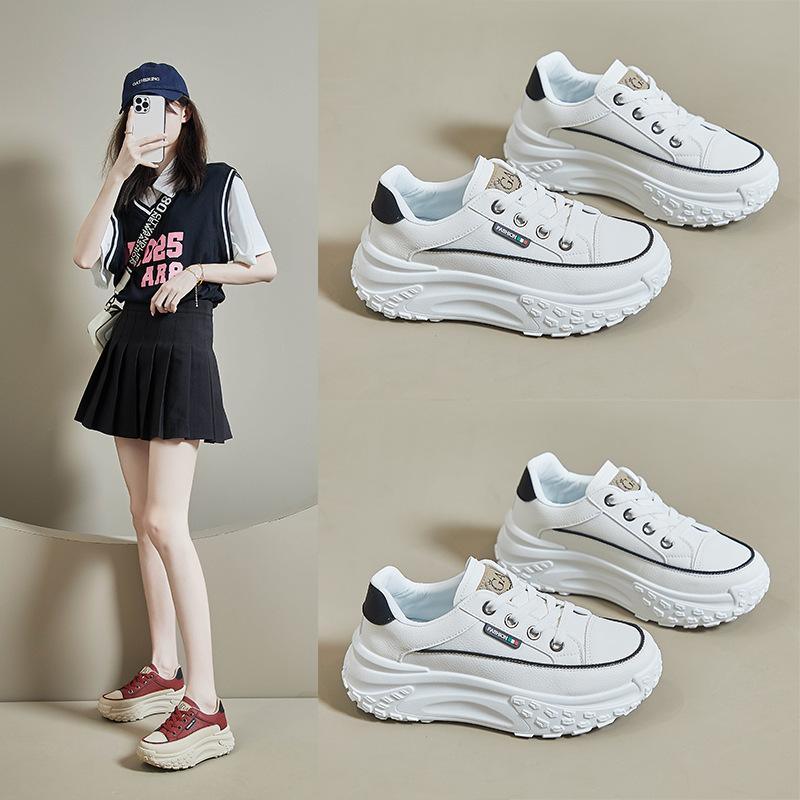 Women's thick sole height increasing sneakers