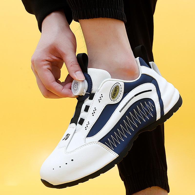 Men's Knob Automatic Lacing Thick Soled Sports Shoes Casual Trendy Versatile Shoes