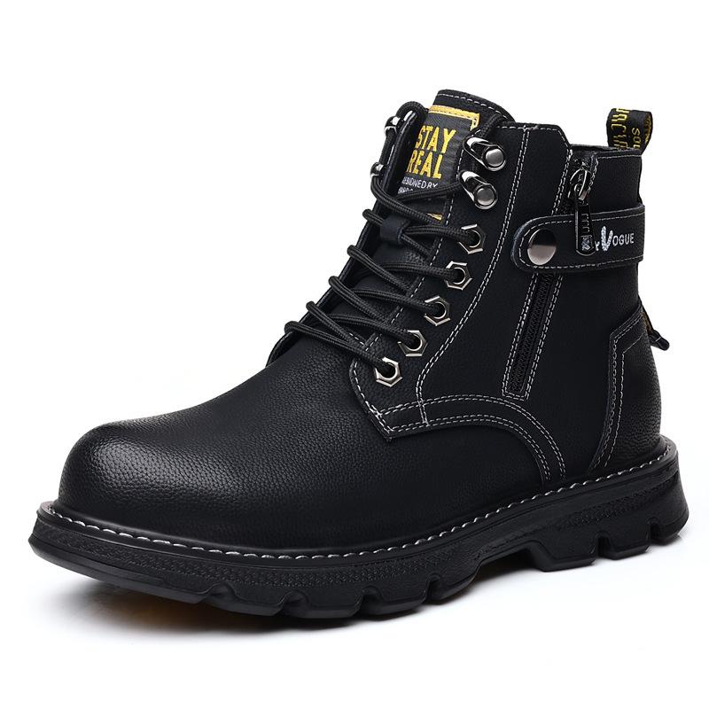 Men's high-top genuine leather non-slip warm Martin boots