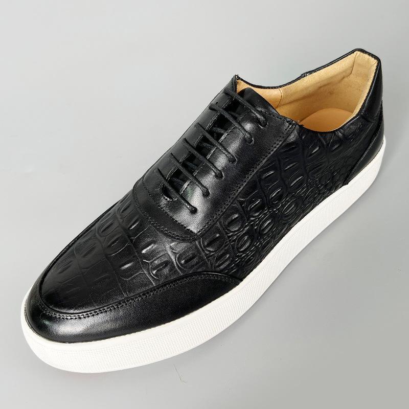 Round-Toe Lace-Up Vintage Leather Shoes