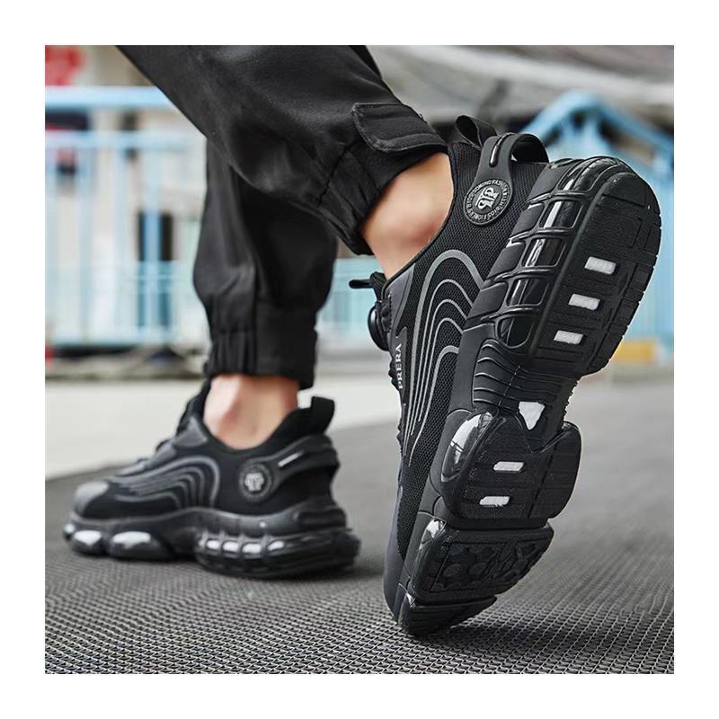 Men's Knob Buckle Breathable Shock Absorbing Casual Running Shoes