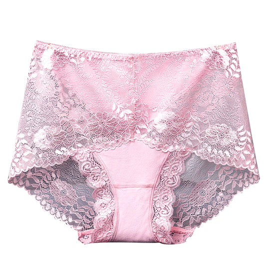 high waist sexy hollow embroidered lace ladies panties