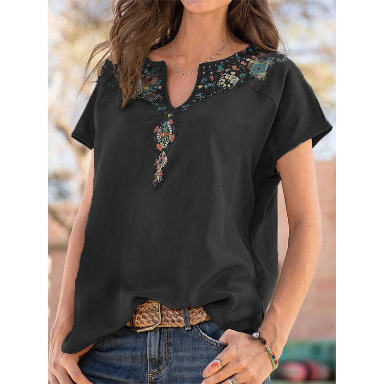 Loose Western National Style Top