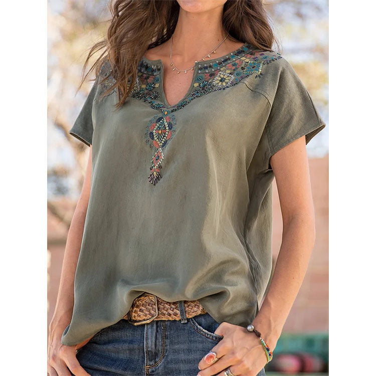 Loose Western National Style Top
