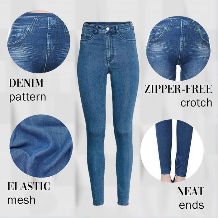 Margot Perfect Skinny Fit Stretch Pull On Push Up Plus Size Denim Jeans Leggings