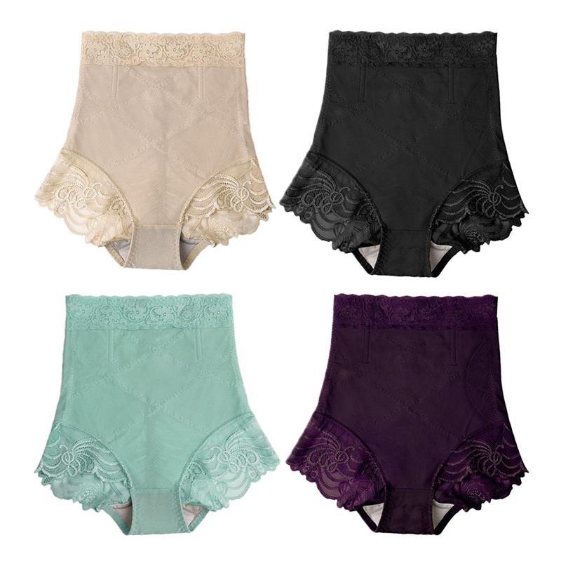 High-waisted sexy lace body sculpting women's panties