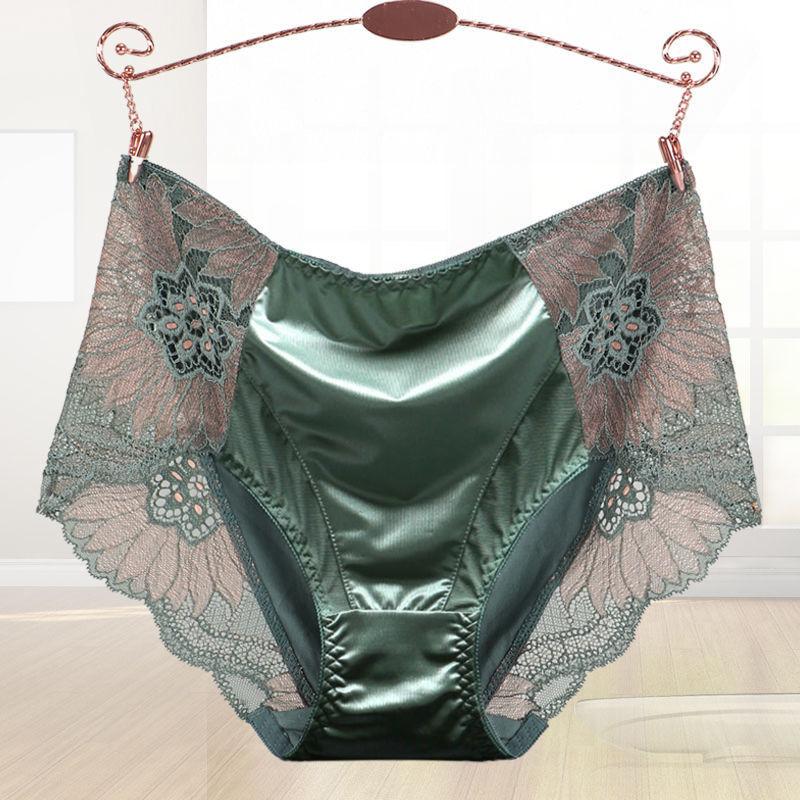 Ladies sexy hollow high waist lace panties