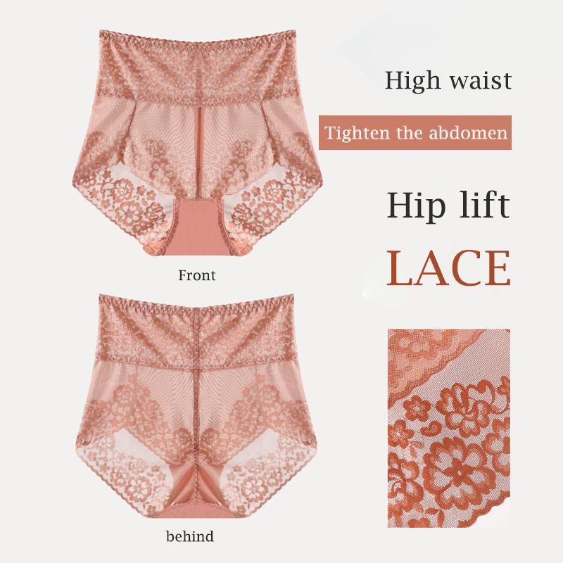 High Waist Lace Panties Embroidery Ladies