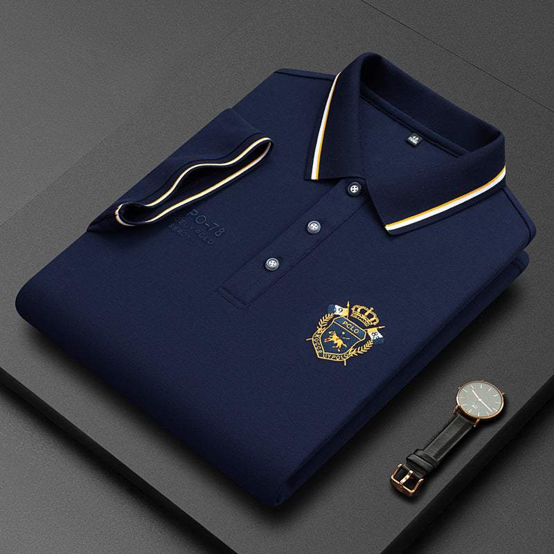 Men's Solid Color Business Lapel Polo Shirt-BUY 3 FREE SHIPPING