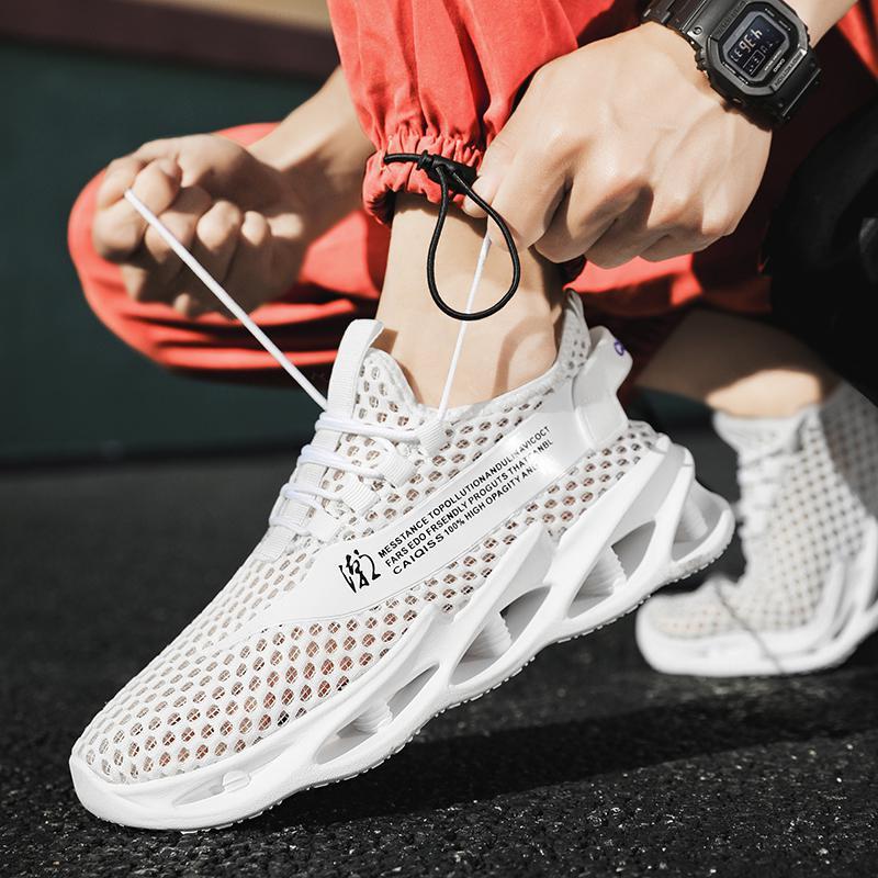 Stretch shock-absorbing sneakers