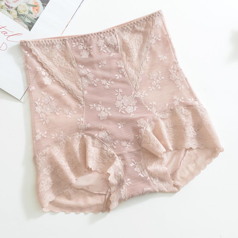 High-waist lace belly-up hip panties women's ultra-thin seamless panties