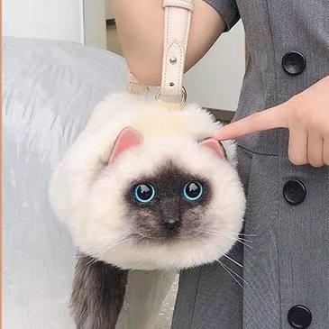 Realistic Cat Body Shoulder BagRagdollS