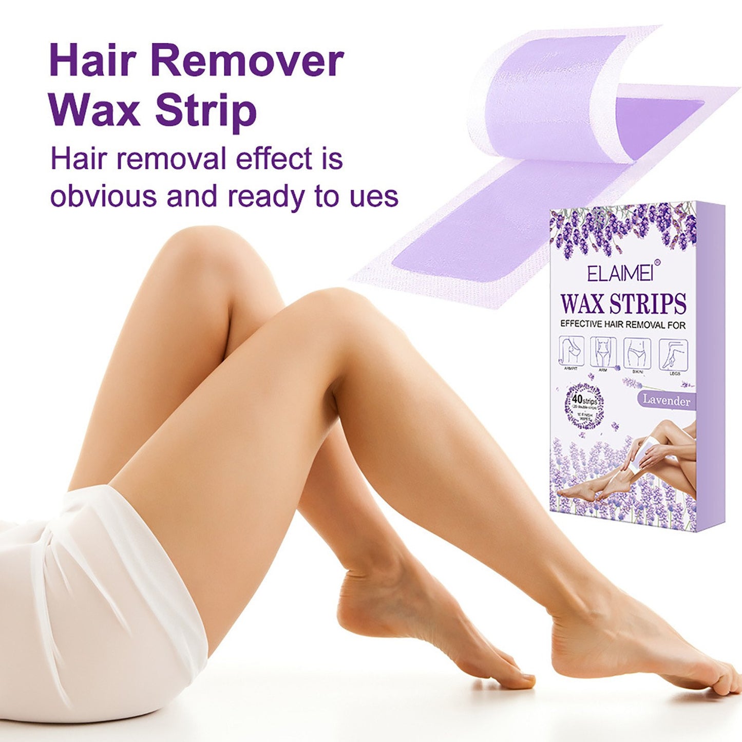 Hair Removal Tool Wax Strips Waxing Wipe Sticker