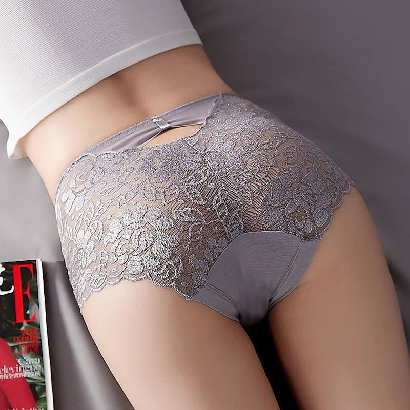 Hollow Lace Flowers Panties Women Sexy Seamless Lingerie Plus Size Hip Raise Briefs Breathable Health Knickers Sleep Underwear